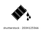 oil barrel icon vector  crude... | Shutterstock .eps vector #2034125366