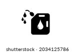 pouring motor oil icon black... | Shutterstock .eps vector #2034125786