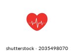  heart beat vector icon heart... | Shutterstock .eps vector #2035498070