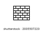 brick wall icon vector  wall... | Shutterstock .eps vector #2035507223