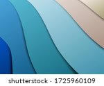 realistic abstract papercut out ... | Shutterstock .eps vector #1725960109
