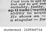 Aptitude Dictionary Definition...
