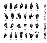 vector language of deaf mutes... | Shutterstock .eps vector #1156617703