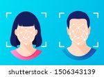 face id  facial recognition ... | Shutterstock .eps vector #1506343139