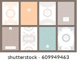 retro creative card with... | Shutterstock .eps vector #609949463