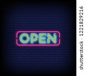 Open  Neon Text Vector And A...