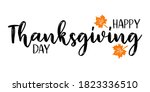 hand drawn happy thanksgiving... | Shutterstock .eps vector #1823336510