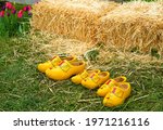 Dutch Wooden Clogs In Front Of...
