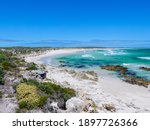 Jessie's (Jessies) Bay with a view to Quoin (or Quoine) Point. Near Pearly Beach. Overberg, Western Cape. South Africa