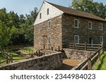 Small photo of Historic Peirce Mill with mill race, built in 1829. The mill ground corn, wheat, and rye until 1897. Rock Creek Park, Washington, DC