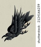crow raven tattoo neo... | Shutterstock .eps vector #2124166259
