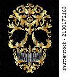 gold skull fashion luxury rich | Shutterstock .eps vector #2130172163