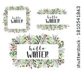 hello winter. frames with... | Shutterstock .eps vector #1810541863
