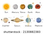 solar system  sun  mercury ... | Shutterstock .eps vector #2130882383