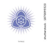 thymus   primary chakra  vector ... | Shutterstock .eps vector #1870095523
