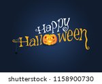 happy halloween banner vector... | Shutterstock .eps vector #1158900730