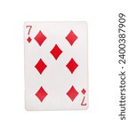 Seven of diamonds playing card...