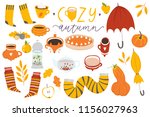autumn sticker collection. set... | Shutterstock .eps vector #1156027963