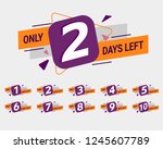 promotional banner with number... | Shutterstock .eps vector #1245607789