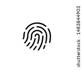 touch id icon vector isolated... | Shutterstock .eps vector #1483844903