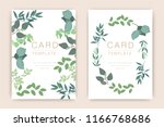 wedding card template with... | Shutterstock .eps vector #1166768686