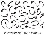 hand drawn arrow vector icons... | Shutterstock .eps vector #1614590539