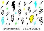 lightning bolt icons set.... | Shutterstock .eps vector #1667590876