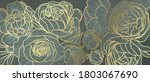 golden rose flower art deco... | Shutterstock .eps vector #1803067690