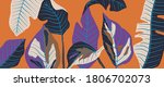 luxury leaf art deco wallpaper. ... | Shutterstock .eps vector #1806702073