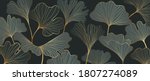 golden ginkgo leaves background ... | Shutterstock .eps vector #1807274089