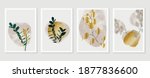 botanical and gold abstract... | Shutterstock .eps vector #1877836600