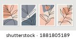 botanical wall art vector set.... | Shutterstock .eps vector #1881805189