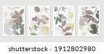botanical wall art vector set.... | Shutterstock .eps vector #1912802980