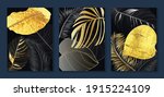 luxury gold wallpaper.  black... | Shutterstock .eps vector #1915224109