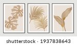 botanical wall art vector set.... | Shutterstock .eps vector #1937838643