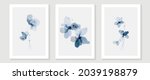 blue flower watercolor art... | Shutterstock .eps vector #2039198879
