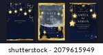star and moon themed wedding... | Shutterstock .eps vector #2079615949