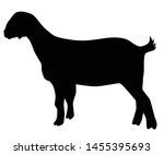 Vector Silhouette Of A Goat For ...