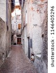 Small photo of Romantische Gasse mit toller Architektur in Tremosine am Gardasee