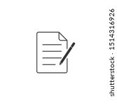 document and pen icon vector | Shutterstock .eps vector #1514316926
