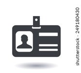 identification card icon. flat... | Shutterstock .eps vector #249180430