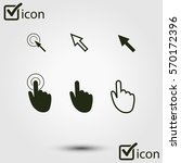 cursor pointer icons. click... | Shutterstock .eps vector #570172396