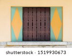 wooden window frame colored... | Shutterstock . vector #1519930673