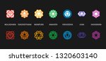 chakra symbols set spiritual... | Shutterstock .eps vector #1320603140