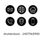 web icon set. contact us set of ... | Shutterstock .eps vector #1407965900