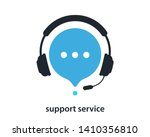 support service with headphones.... | Shutterstock .eps vector #1410356810