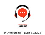 hotline support service with... | Shutterstock .eps vector #1685663326