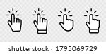 set of hand pointer symbol in... | Shutterstock .eps vector #1795069729