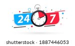 Stopwatch Icon  24 7 Service....