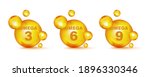 Set Of Gold Drops Icons Omega...